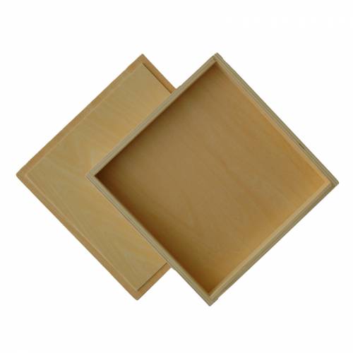 Scatola di legno quadrato 17 cm