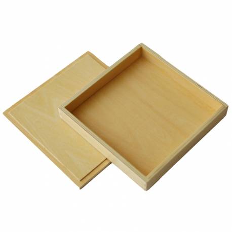 Scatola di legno quadrato 17 cm