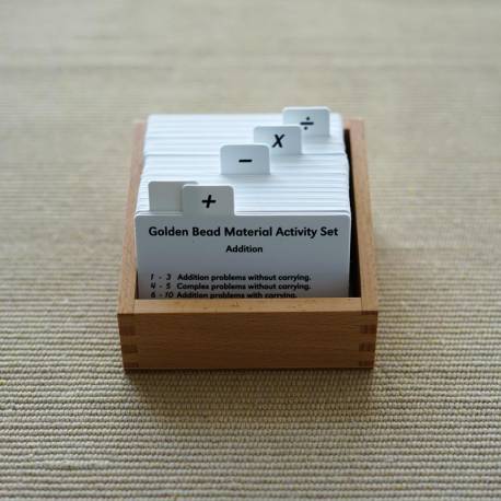 Tarjetas de actividades - Material Dorado (EN) Nienhuis Tarjetas Montessori