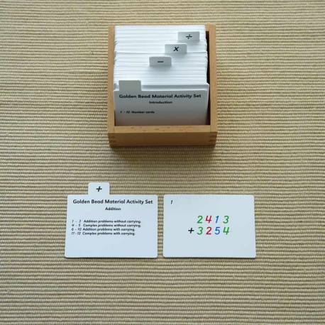 Tarjetas de actividades - Material Dorado (EN) Nienhuis Tarjetas Montessori