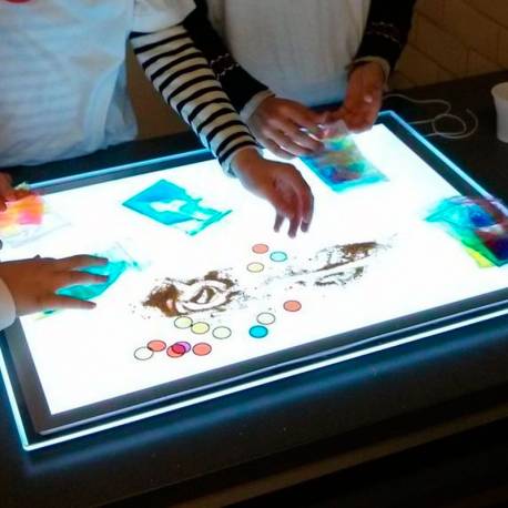 100 discos de colores con aro metálico Commotion Mesa de Luz