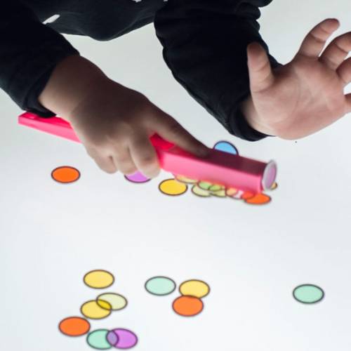 100 dischi di colore con anello in metallo