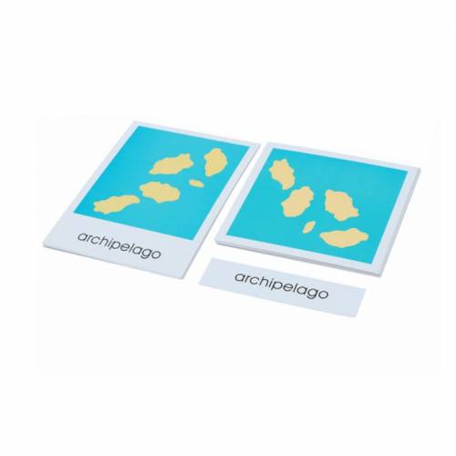 Tarjetas Accidentes geográficos (EN) Montessori para todos Geografía