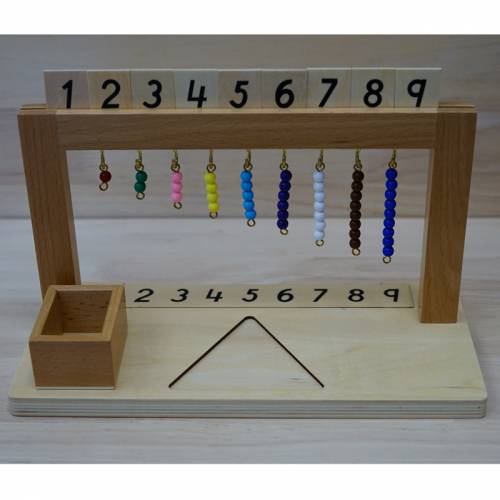 Colgador de perlas 1-9 Montessori para todos Contar del 0 al 100