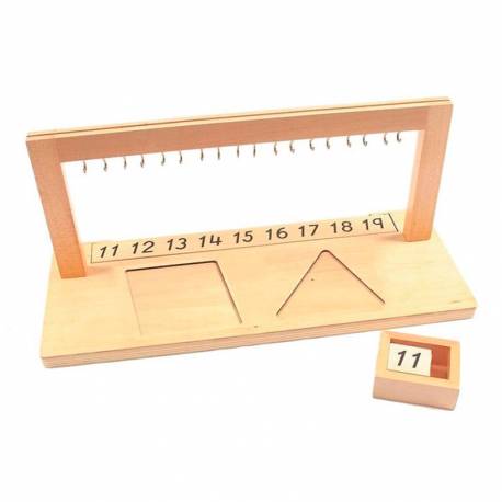 Colgador de perlas 11-19 Montessori para todos Contar del 0 al 100