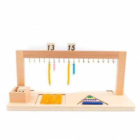 Colgador de perlas 11-19 Montessori para todos Contar del 0 al 100