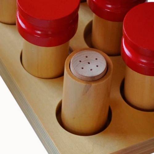 Cilindros olor en madera Montessori para todos Sensorial