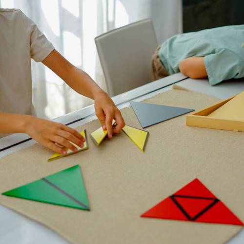 Triángulos constructivos (Pack 5 cajas) Montessori para todos Sensorial