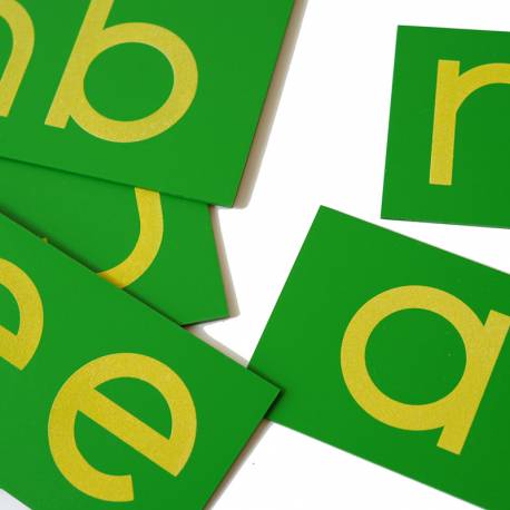 Letras de Lija Imprenta Minúscula Dobles Montessori para todos Aprender a leer y escribir