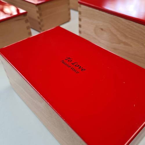 Gran cofre rojo Montessori de los verbos (EN) Nienhuis Gramática y Sintaxis