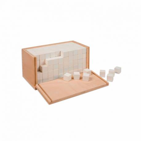 Caja de volumen con 250 cubos de 2 centímetros Montessori para todos Geometría y Álgebra
