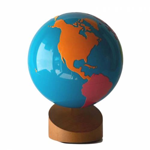 Globo continentes Montessori para todos Geografía
