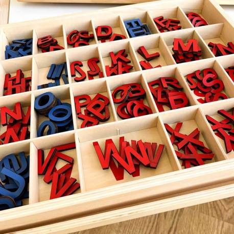 Abecedario móvil en mayúsculas imprenta con Ñ Montessori para todos Aprender a leer y escribir