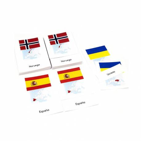 Tarjetas banderas Europa (ES)  Geografía