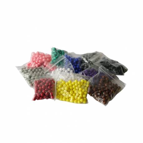 Cuentas de plástico Montessori - Pack de 100  Perlas y Repuestos