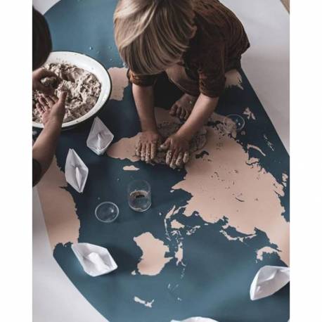 Mapa Tierra - Agua en lona Made in Spain Geografía