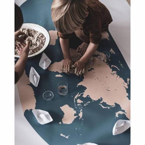 Mappa Terra - Acqua in tela