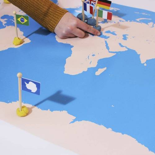 Mappa Terra - Acqua in tela