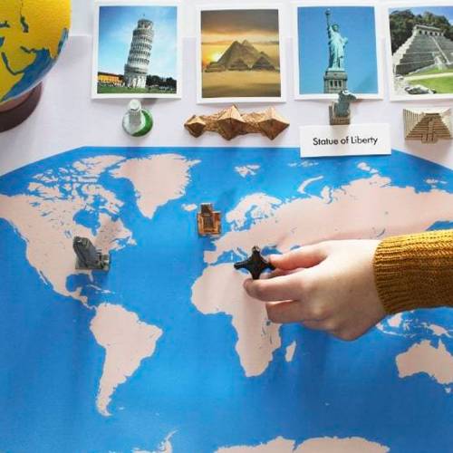 Mappa Terra - Acqua in tela