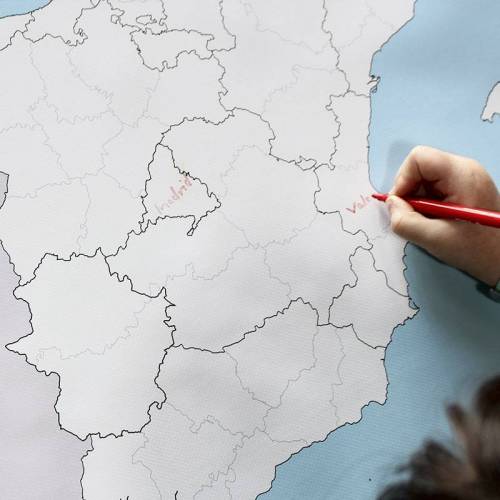 Mapa Político de España en lona Made in Spain Geografía