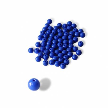 Cuentas de plástico color azul (100 uds)  Perlas y Repuestos