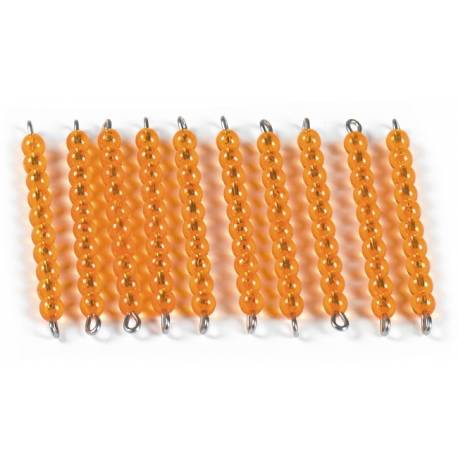 Barra de perlas dorada - 10