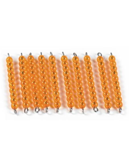 Barra de perlas dorada - 10