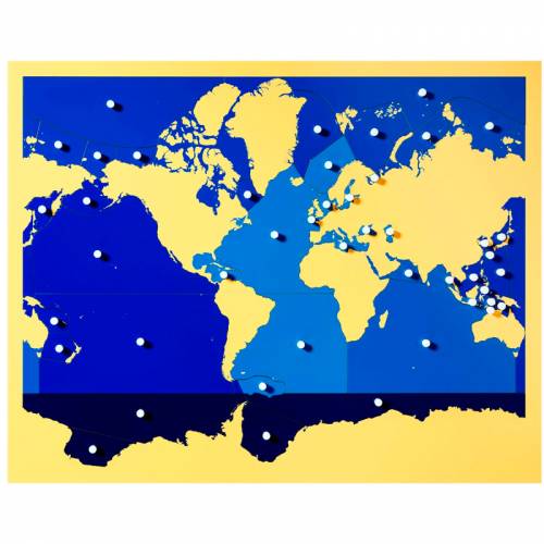 Mapa Montessori de Mares y Océanos Montessori para todos Geografía
