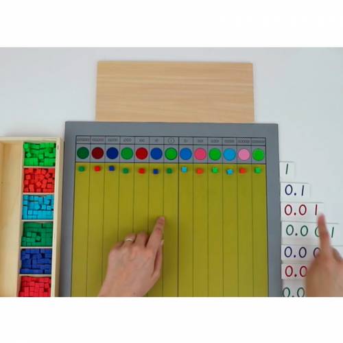 Ejercicio fracciones con decimales Montessori para todos Operaciones Abstractas