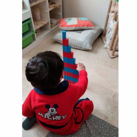 Barras rojas y azules 50 cm Montessori para todos Contar del 0 al 100