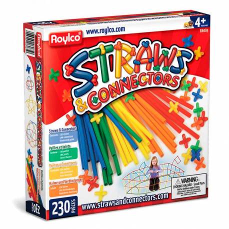 Straws and connectors 230 piezas Roylco Más de 3 años 2