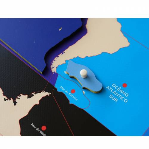 Lona de control para mapa de mares y océanos Made in Spain Geografía