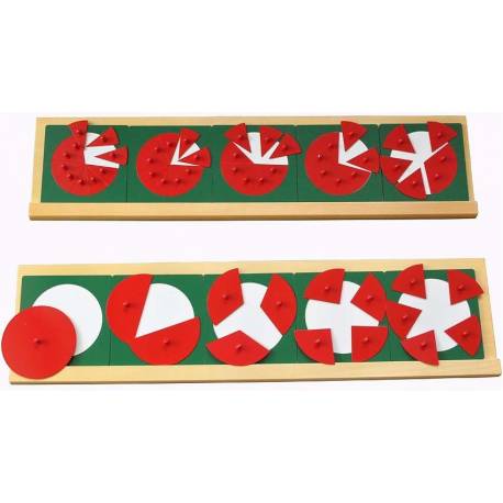 Fracciones en metal (o con bandeja) Montessori para todos Fracciones