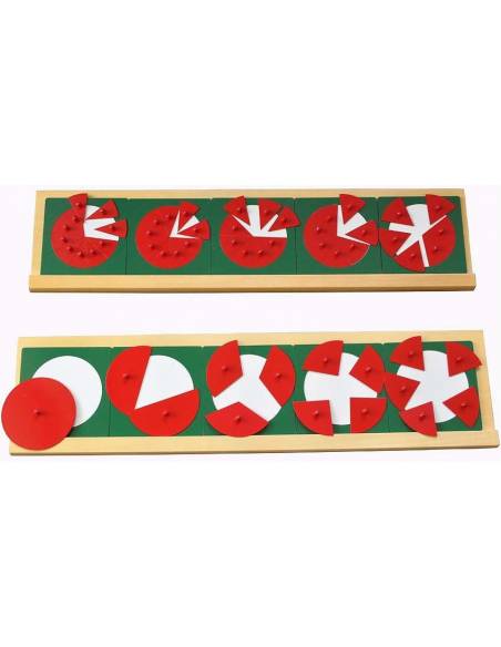 Fracciones en metal (o con bandeja) Montessori para todos Fracciones