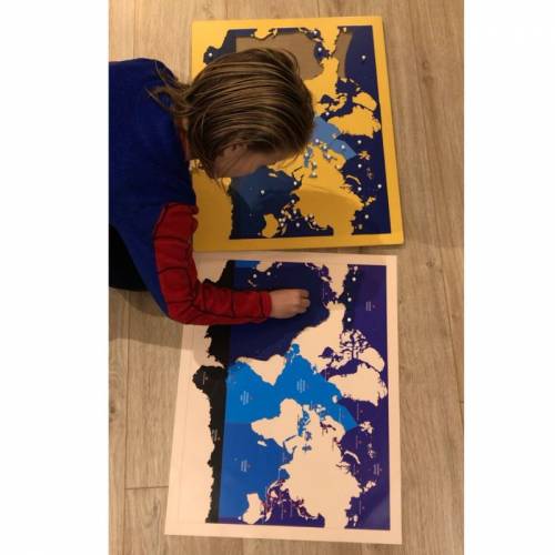 Mapa Montessori de Mares y Océanos Montessori para todos Geografía