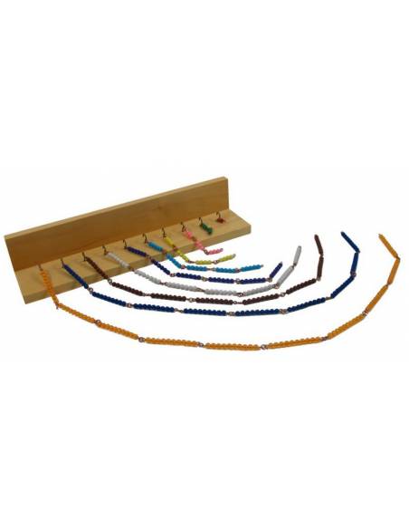 Rack para cadenas cortas Montessori para todos Sistema Decimal