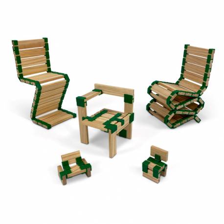 Join Clips - Conectores de Kapla (400 uds)  Construcciones