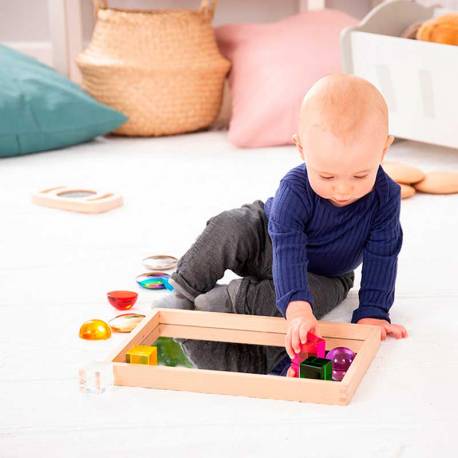 Bandeja de madera con espejo Commotion Juguetes Sensoriales