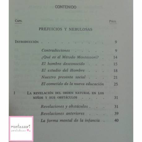 La formación del hombre - María Montessori Montessori Pierson Bibliografía de María Montessori
