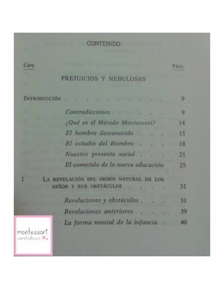Formación del hombre - María Montessori