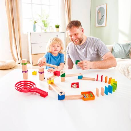 Circuito de canicas con Dominó - Crazy Rollers - 50 Piezas  Construcciones