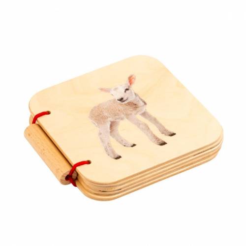 Libro in legno per bambini in Mascotte