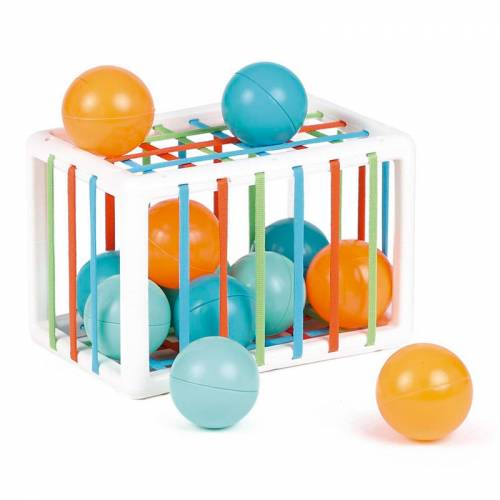 Scatola di gomma con palline