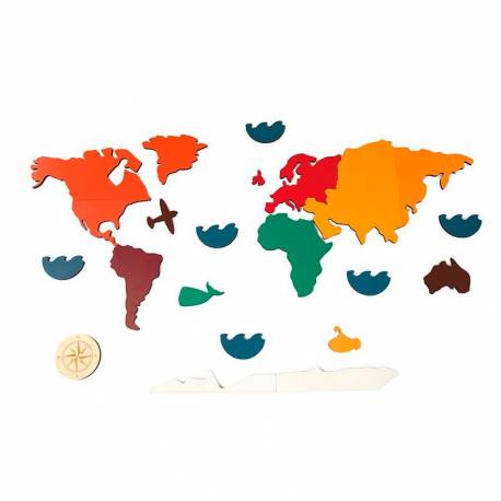 Mapamundi de Madera Andreu Toys Geografía