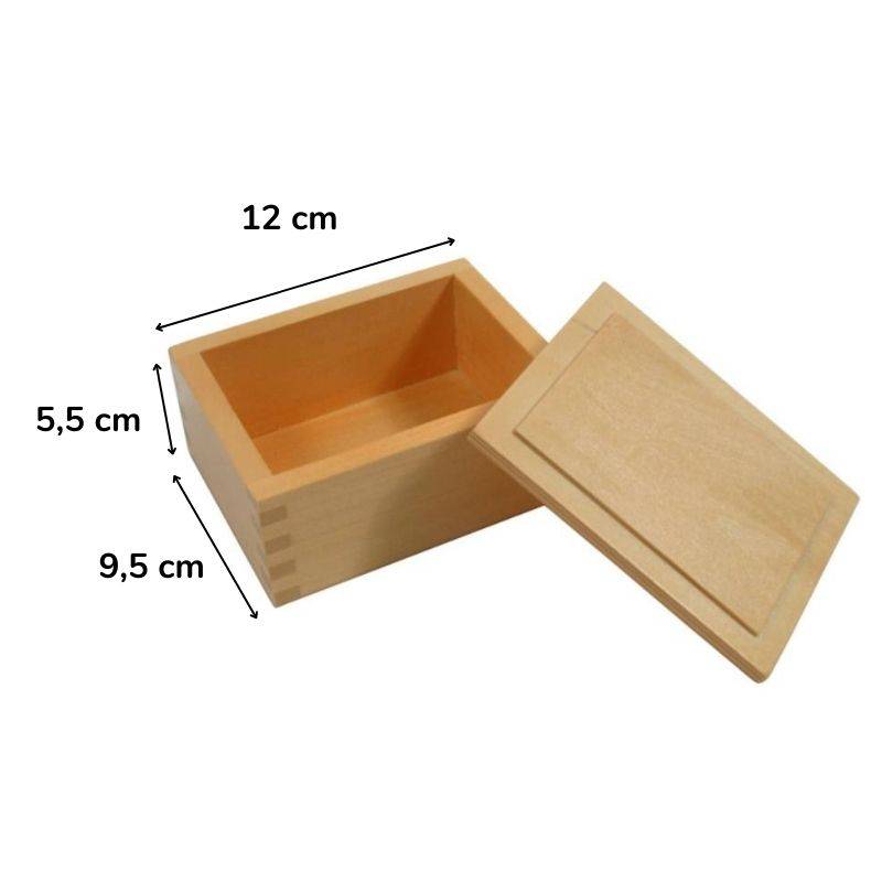 Caja de madera 12 X 9.5 X 5.5 CM l Montessori Para Todos