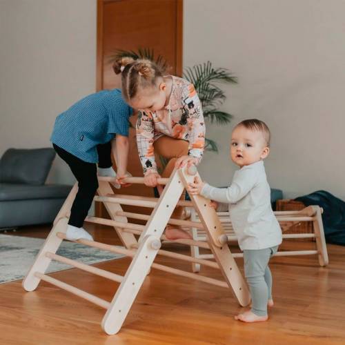 Triángulo Pikler de Escalada Modificable 4 tramos + rampa  Ambiente y Mobiliario