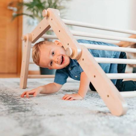 Triángulo Pikler de Escalada Modificable 4 tramos + rampa  Ambiente y Mobiliario