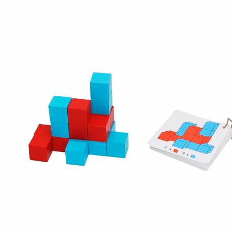 Cubos de madera - 3D Andreu Toys Razonamiento lógico