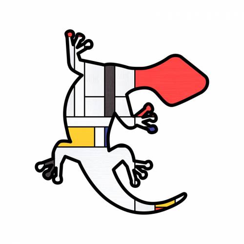 Mosaicos con el patrón de Mondrian  Manualidades