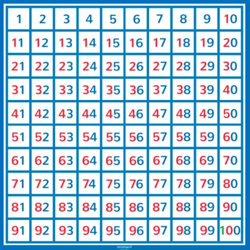 Tela del 100 gigante - metodo ABN (olio)